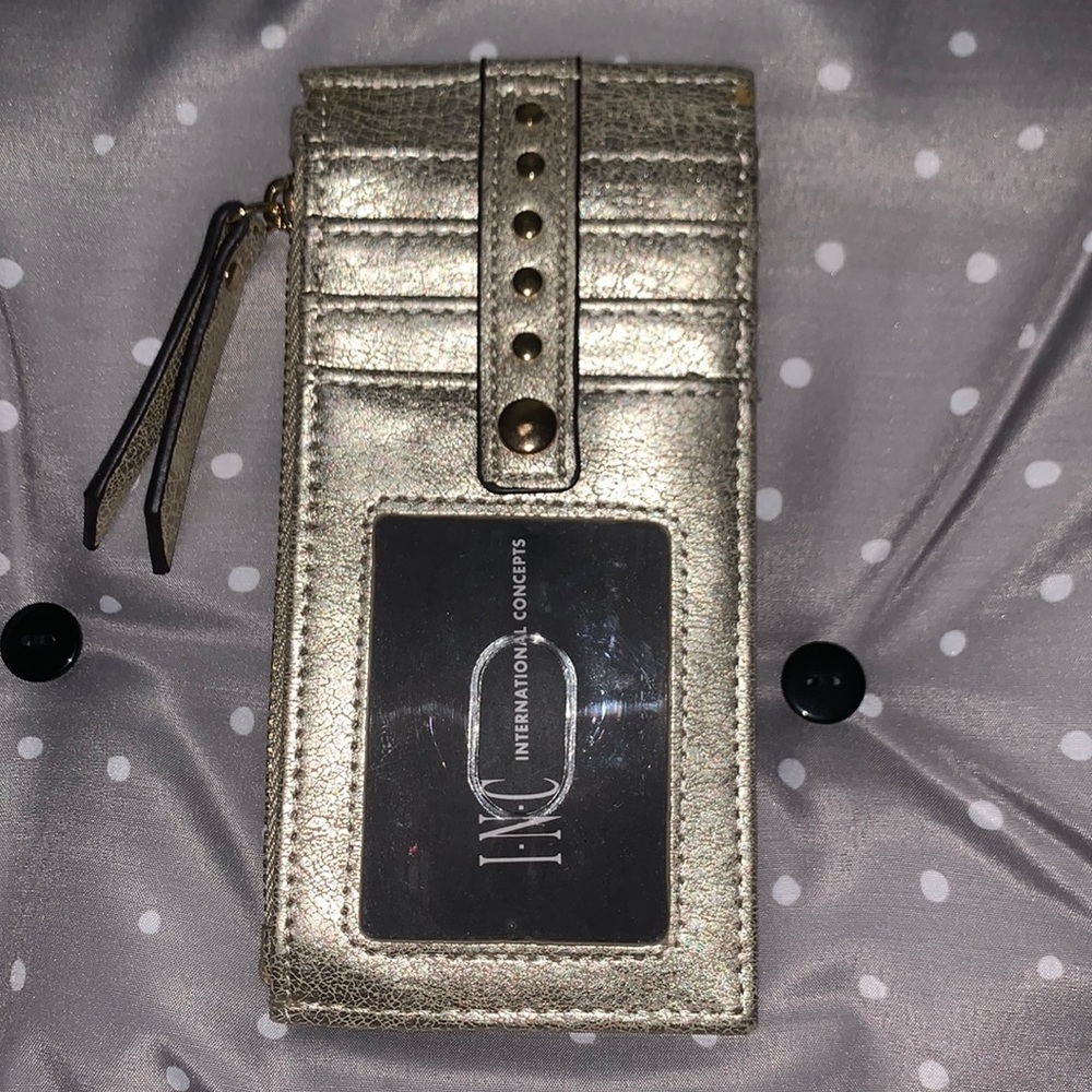 I N C Gold Multiple Credit Card Wallet